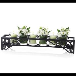 Gold Canyon Ebony Scroll Candle Holder